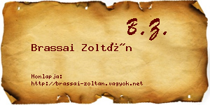 Brassai Zoltán névjegykártya