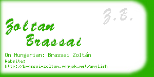 zoltan brassai business card